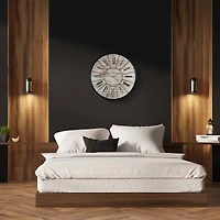 Sorbus® 24" Paris Wood Roman Numeral Clock