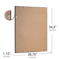 Head West Brushed Nickel Framed Wall Mirror - 35" x 29"