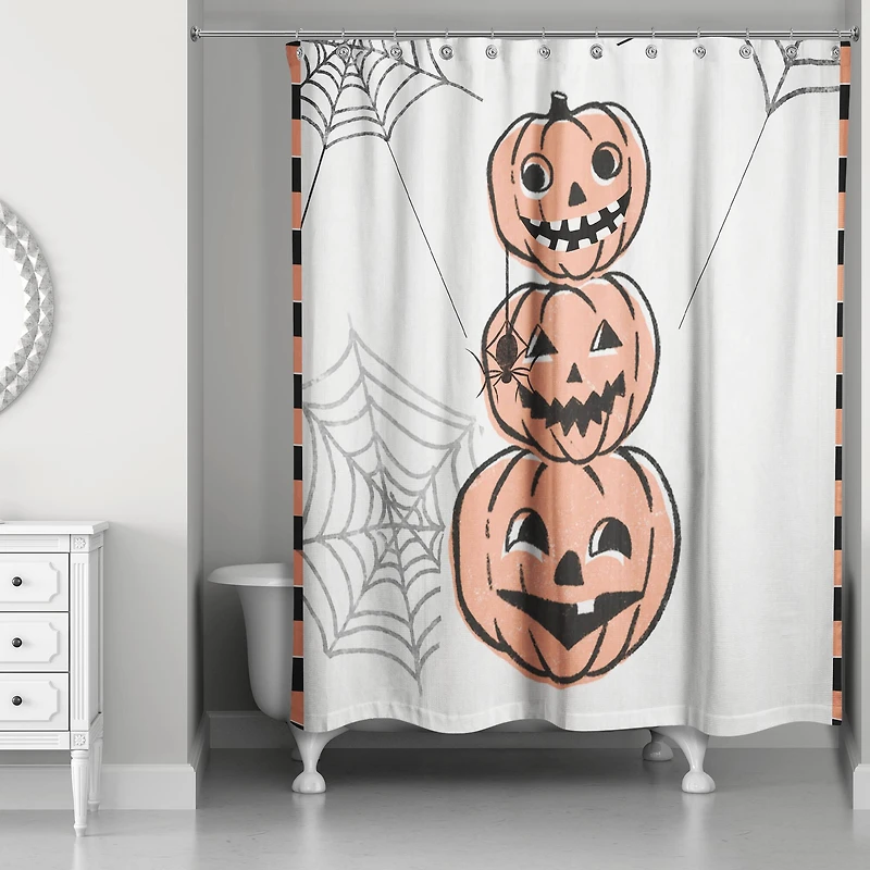 Jackolantern Stack 71" x 74" Shower Curtain