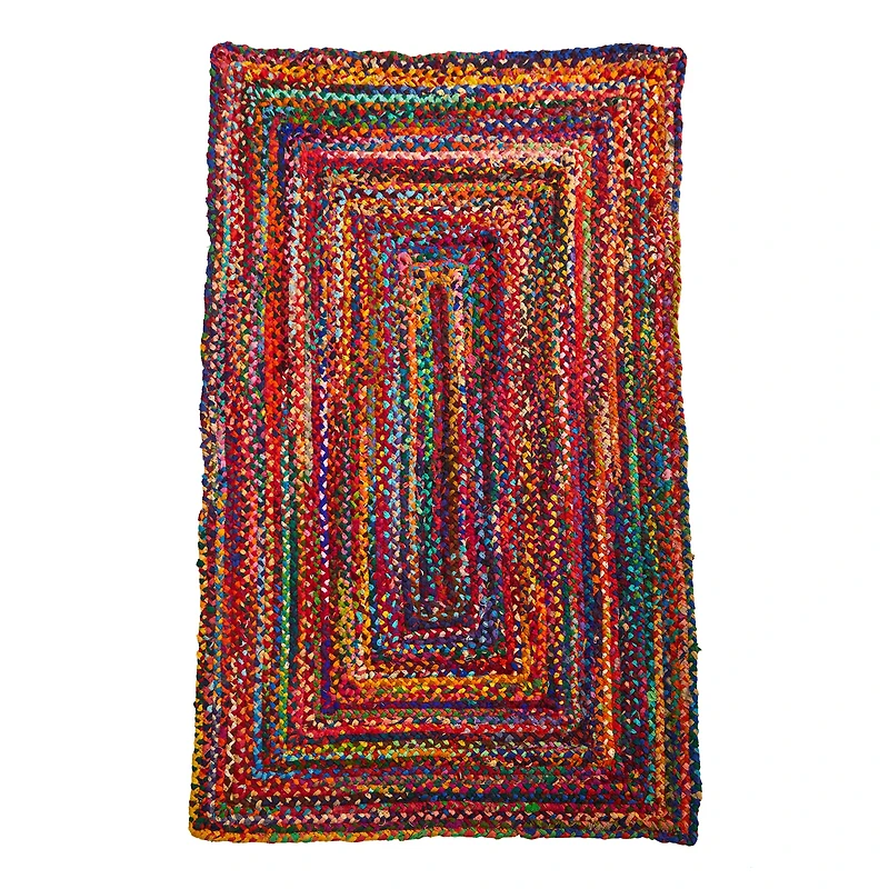 5ft. x 3ft. Handmade Braided Cape Cod Coastal Jute Rug