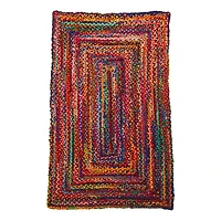 5ft. x 3ft. Handmade Braided Cape Cod Coastal Jute Rug