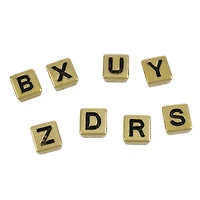 12 Pack: Gold Alphabet Plastic Craft Beads, 8mm by Bead Landing™