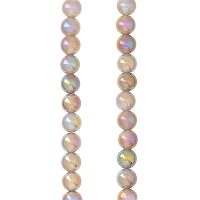 Gray Electroplated Agate Round Beads, 6mm by Bead Landing™