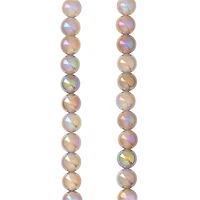 Gray Electroplated Agate Round Beads, 6mm by Bead Landing™