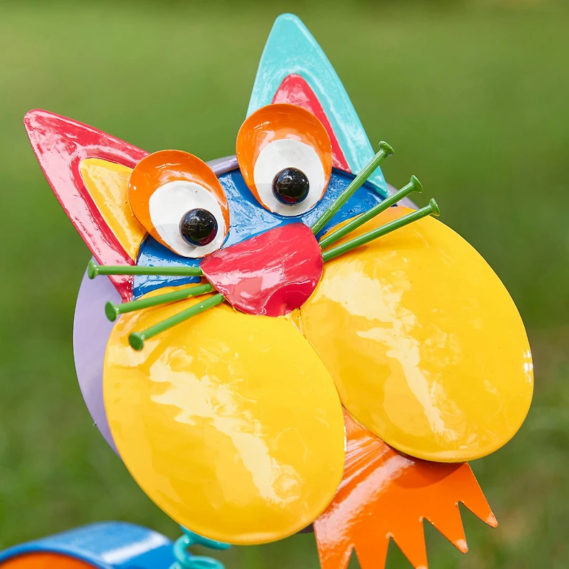 Glitzhome® 16.5" Metal Novelty Cat Garden Statue