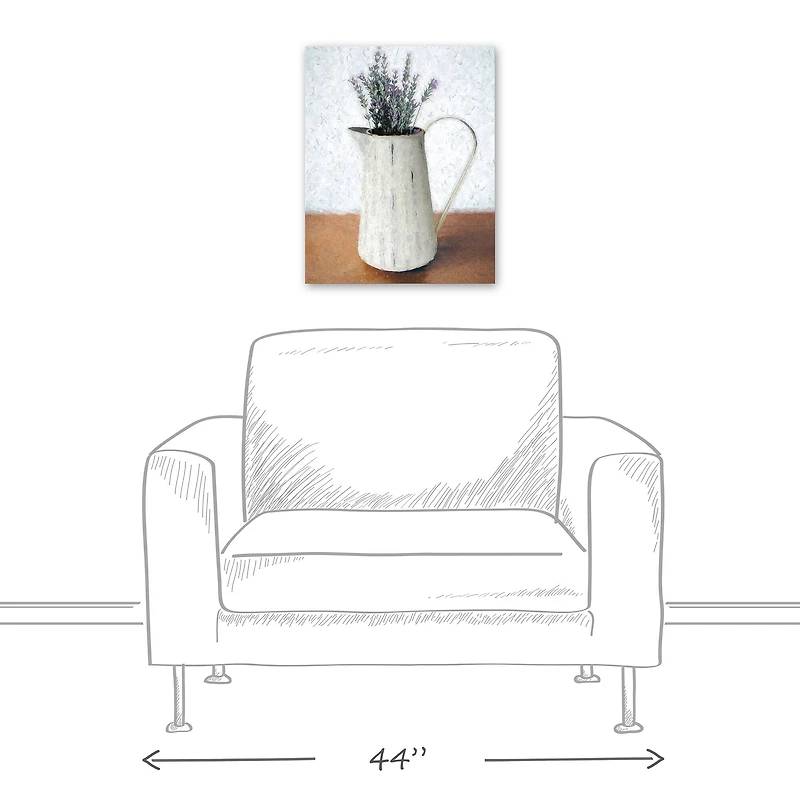 Lavendar Bundle in Pitcher 16" x 20" Canvas Wall Art