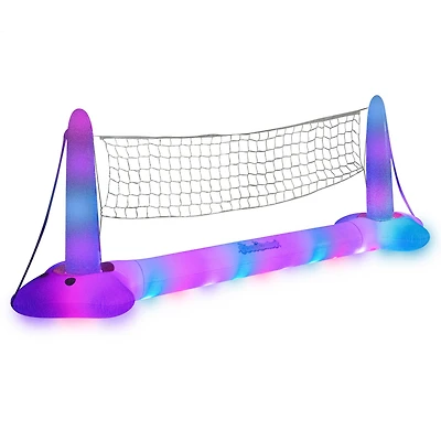 PoolCandy 8.75ft. Giant Floating Illuminated Volleyball LED Game Set
