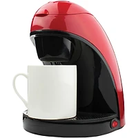 Brentwood Red Single-Serve Coffee Maker with Porcelain Mug