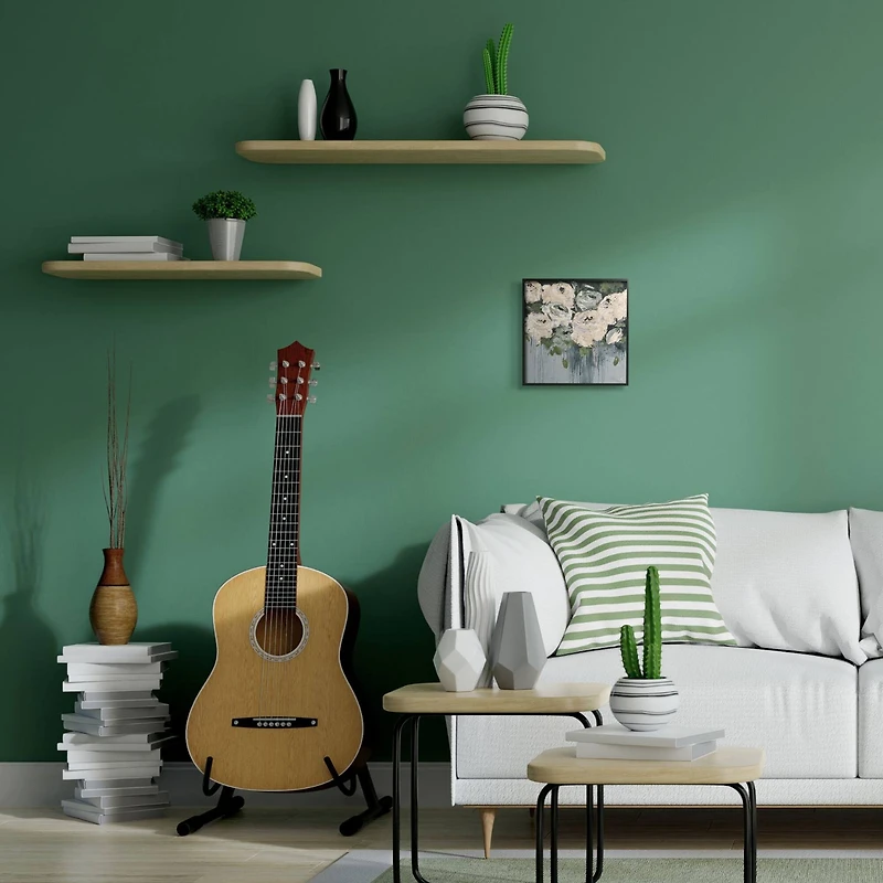 Stupell Industries Dripping Flowers Grey Textured Painting Framed Wall Art