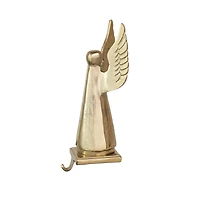 Hello Honey® 12" Gold Cast Aluminum Angel Stocking Holder