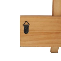 Brown Wood Minimalistic Wall Hook with 6 Hangers