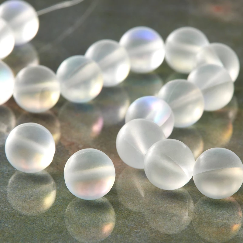 12 Pack: White Opal Glass Round Beads, 10mm by Bead Landing™