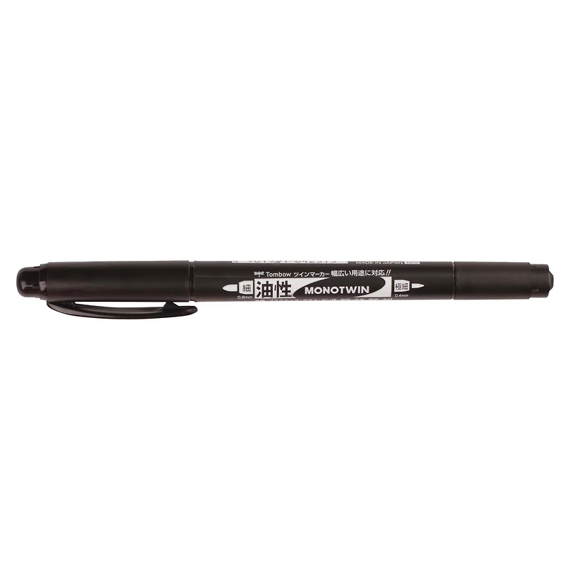 Tombow MONO Twin Black Permanent Marker