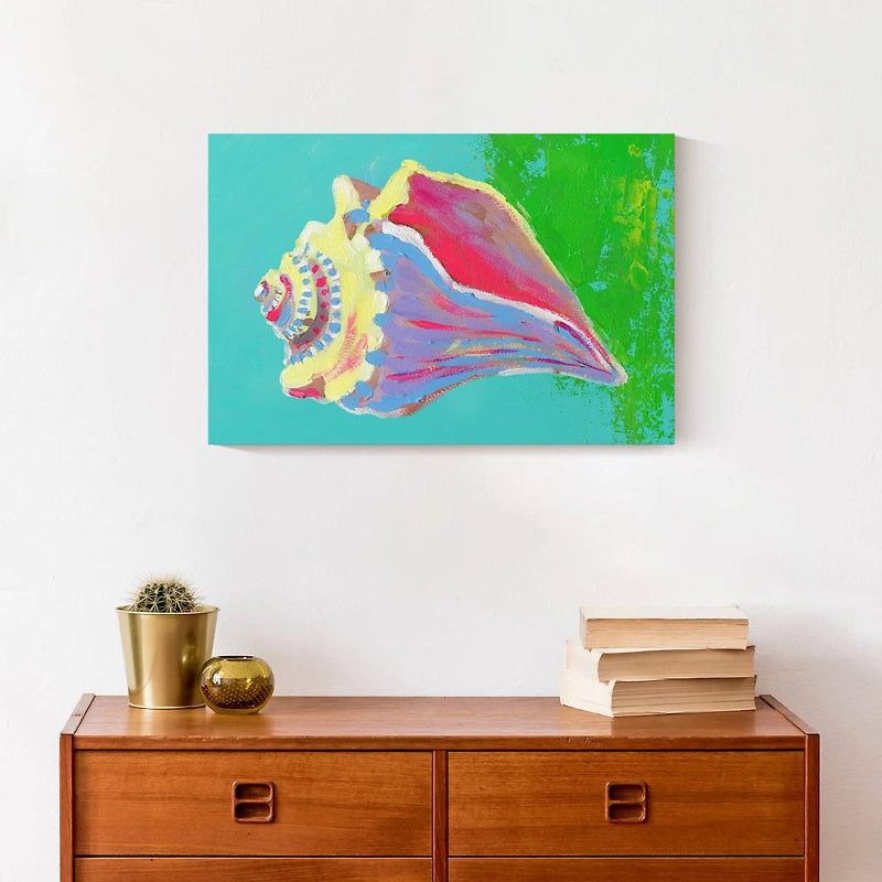 Bright Sea Shell 18" x 12' Canvas Wall Art