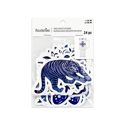 Blue & White Tattoo Icon Vinyl Die Cut Stickers by Recollections™