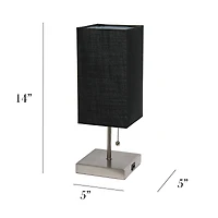 Simple Designs Stick Lamp with USB Charging Port