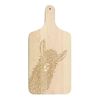8" x 17" Llama Sweet Cheeks Maple Paddle Cutting Board