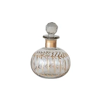 Hello Honey® 10oz. Clear & Gold Etched Glass Mini Decanter