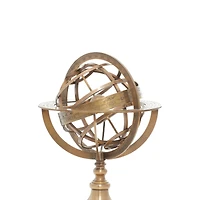 11" Brass Coastal Globe