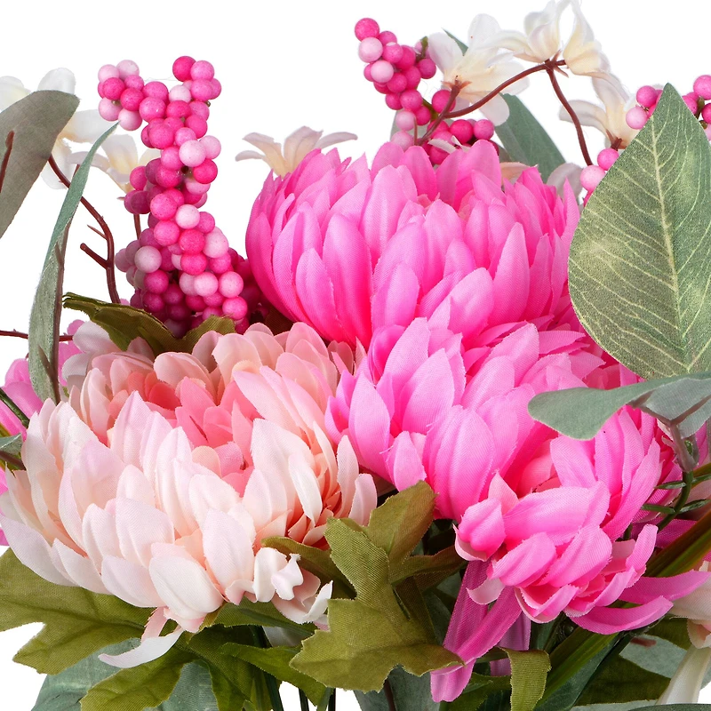 13" Pink Mum & Berry Bush by Ashland®