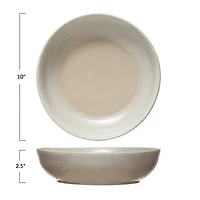 Hello Honey® Neutral Beige Reactive Glaze Stoneware Serving Bowl Set