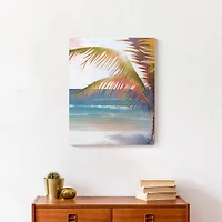Sunset Palm Canvas Wall Art