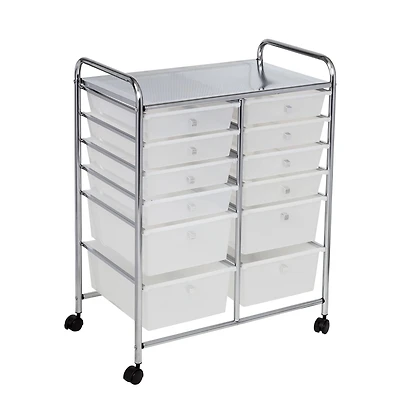 Honey Can Do Chrome 12-Drawer Rolling Craft Storage Cart