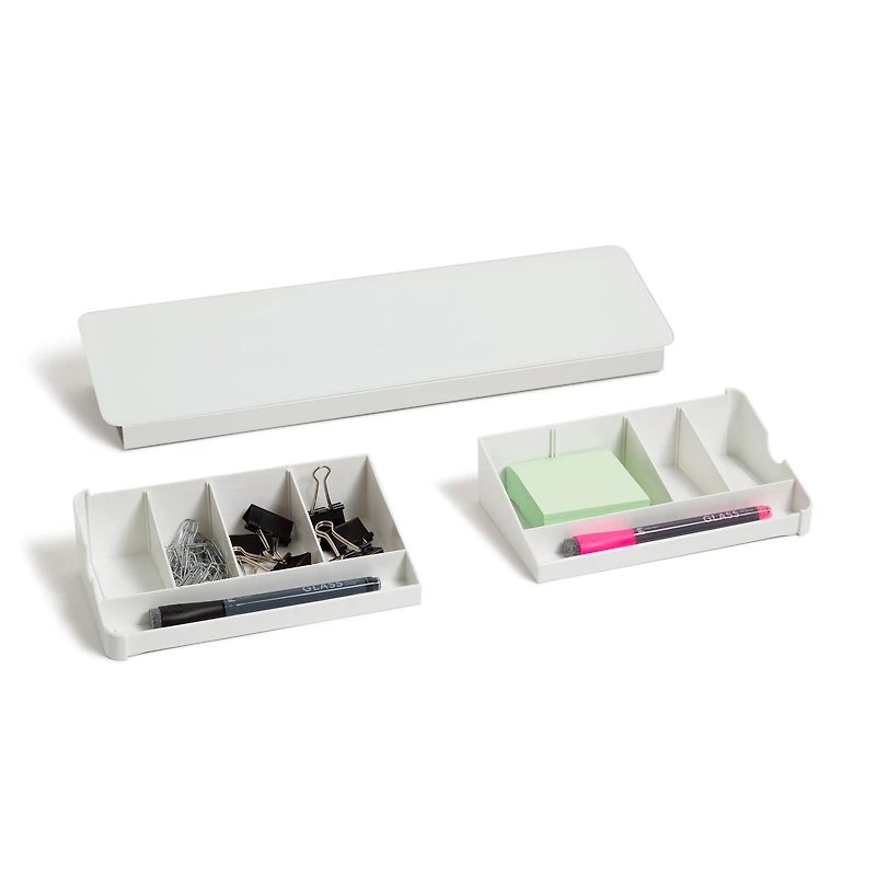 U Brands Glass Dry Erase Desktop Valet