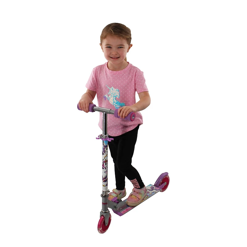 Unicorn Folding Scooter With Flashing Wheels