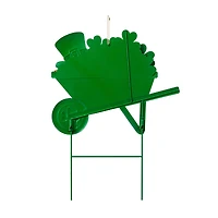 Glitzhome® 24" St. Patrick's Metal Shamrocks Wagon Yard Stake
