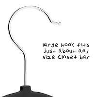 Honey Can Do Black Slim Profile Rubber Hangers, 30ct.