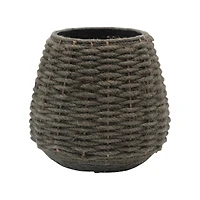 Hello Honey® 5.5" Hand-Woven Jute & Glass Votive Candle Holder