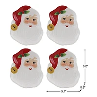 Mr. Christmas 6" Santa Ceramic Plates, 4ct.