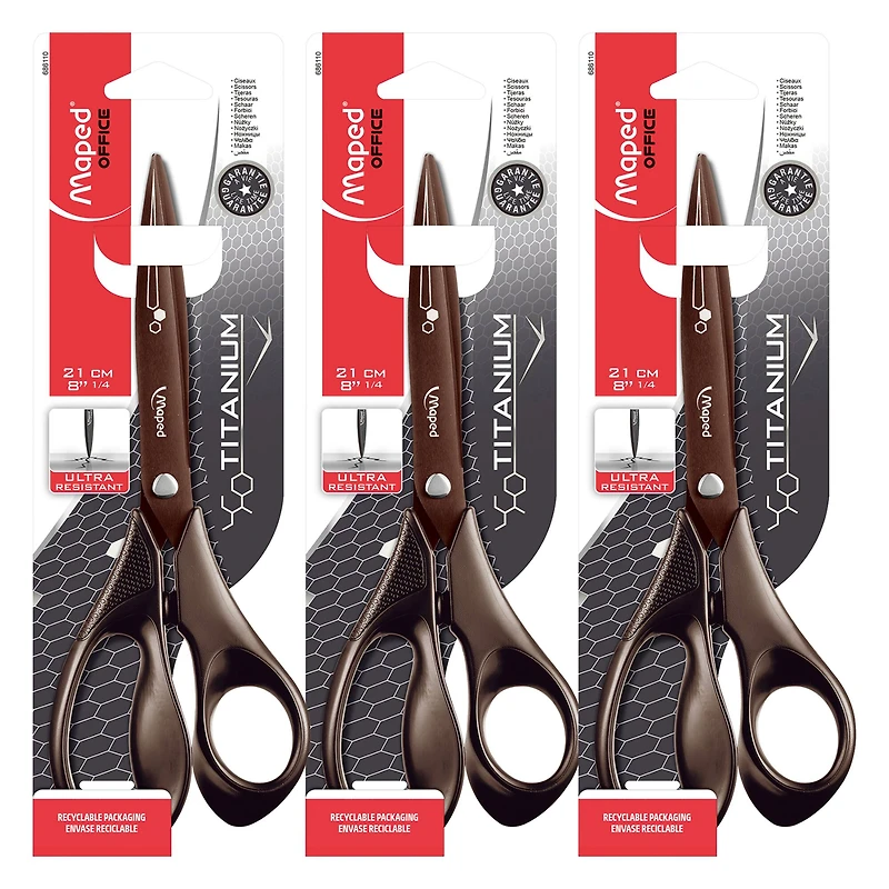 Maped® 8.5" Expert Titanium Scissors, 3ct.