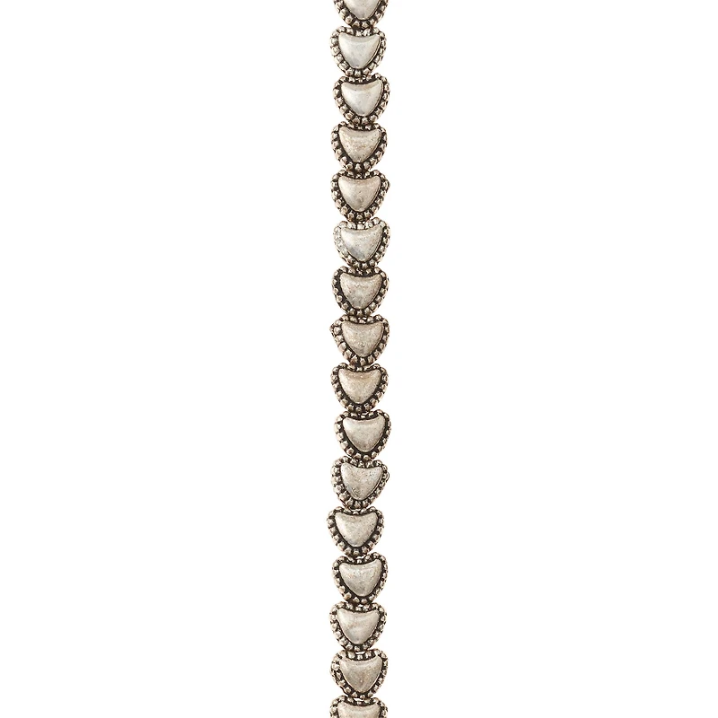 Antique Silver Metal Heart Beads, 6mm by Bead Landing™