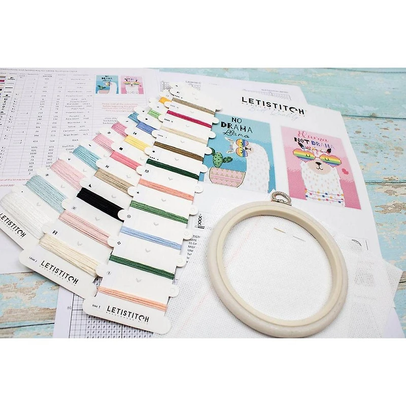 Letistitch No drama Llama Counted Cross Stitch Kit
