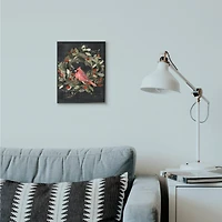 Stupell Industries Red Cardinal In Wreath Design Framed Wall Art
