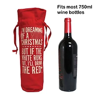 Personality Case™ Red White Christmas Wine Bag
