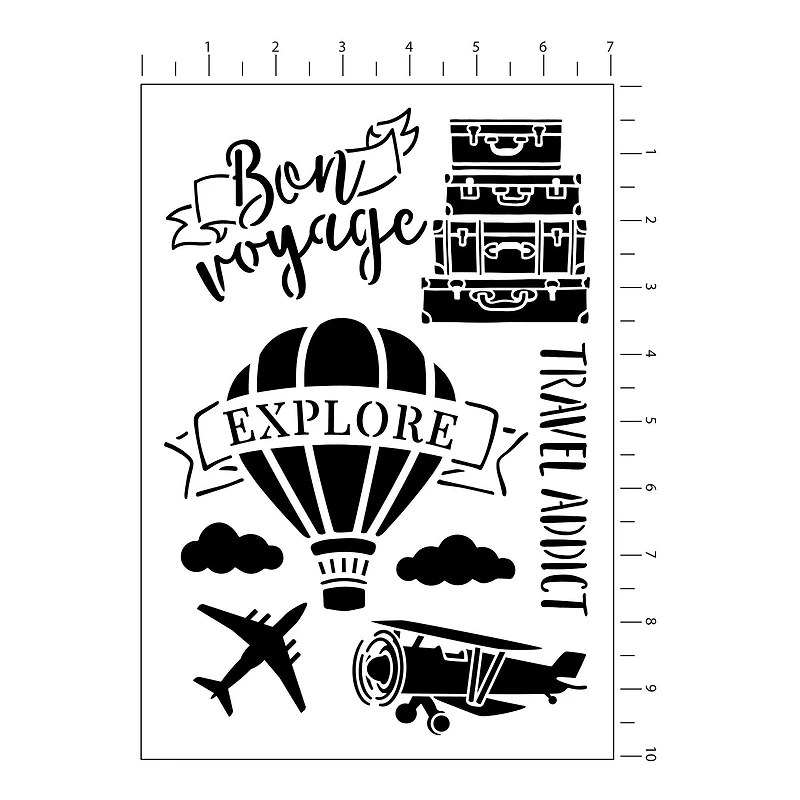 Travel Plastic Stencils, 7" x 10" by Craft Smart®