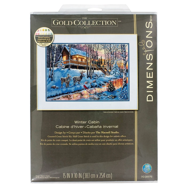 Dimensions® Counted Cross Stitch Kit, Winter Cabin