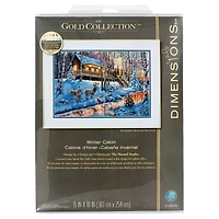 Dimensions® Counted Cross Stitch Kit, Winter Cabin