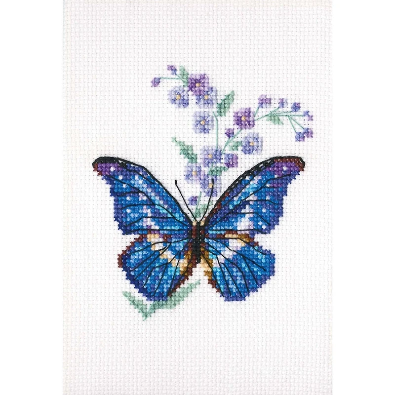 RTO Polemonium and butterfly Counted Cross Stitch Kit
