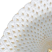 20" Gray & Gold Metal Mandala Sculpture