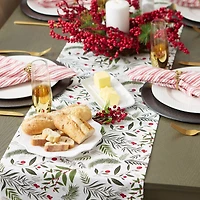 DII® 108" Holiday Sprigs Printed Table Runner
