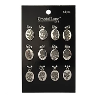 Crystal Lane DIY Silver Birth Flower Charms, 12ct.