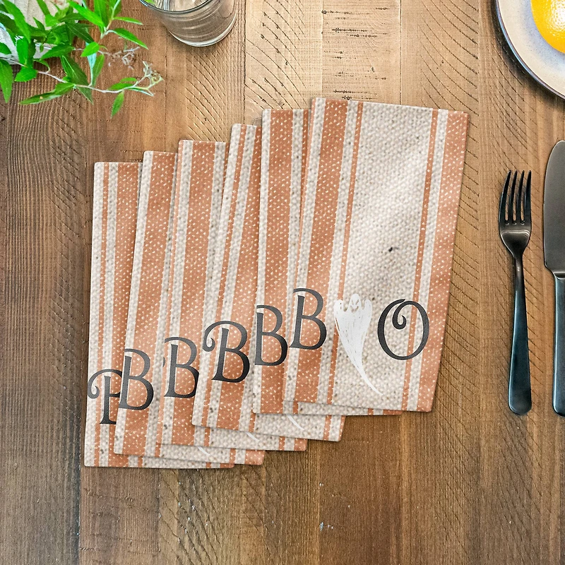 Boo Ghost 10" x 10" Cotton Twill Napkin