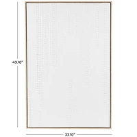 White wooden abstract dimensional dot home wall décor with brown wooden frame