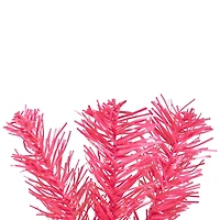 Artificial Tinsel Christmas Tree - 7' - Pink - Unlit