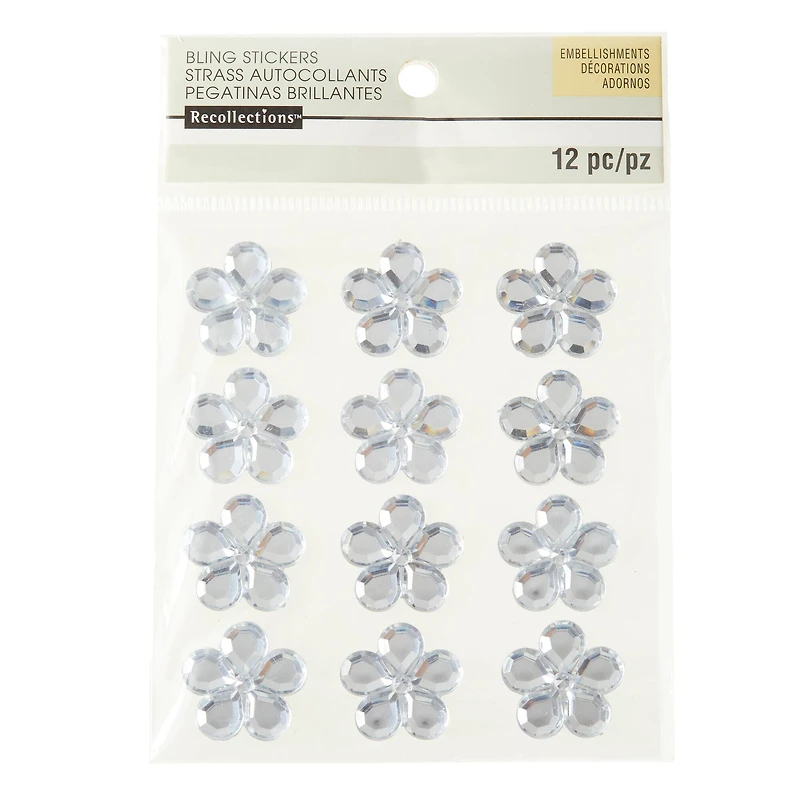 Clear Flower Rhinestone Stickers by Recollections™