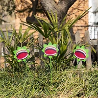 Glitzhome® 24"H Halloween Metal Chomper Yard Stake Set